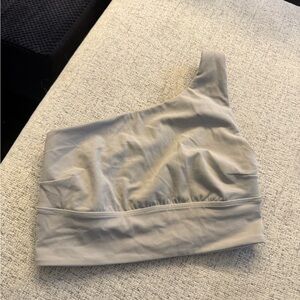 Lululemon beige one shoulder sports bra